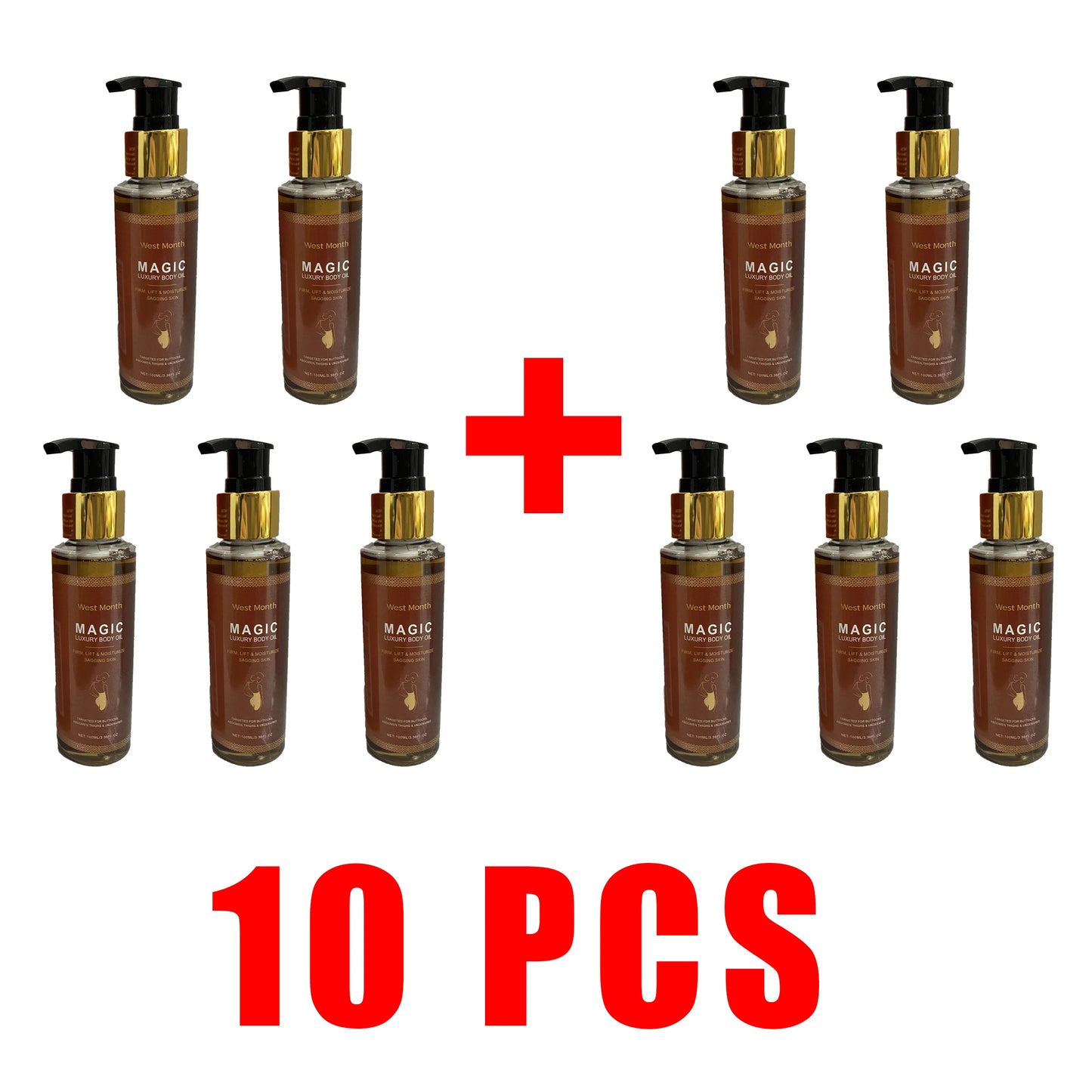 Buy 10 Get 12 Free Body Firming Moisturizing Oil Moisturizes, Lifts, Tightens, Laxity Repairs and Nourishes the Skin, Korean Products Skin Care Sets