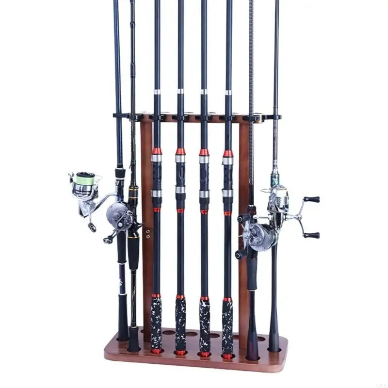 8-14 Bit Vertical Fishing Rod Storage Holder Fishing Gear Equipment Organizers Fishing Rod Rack Floor Stand Fishing Rod Rack Home Garage