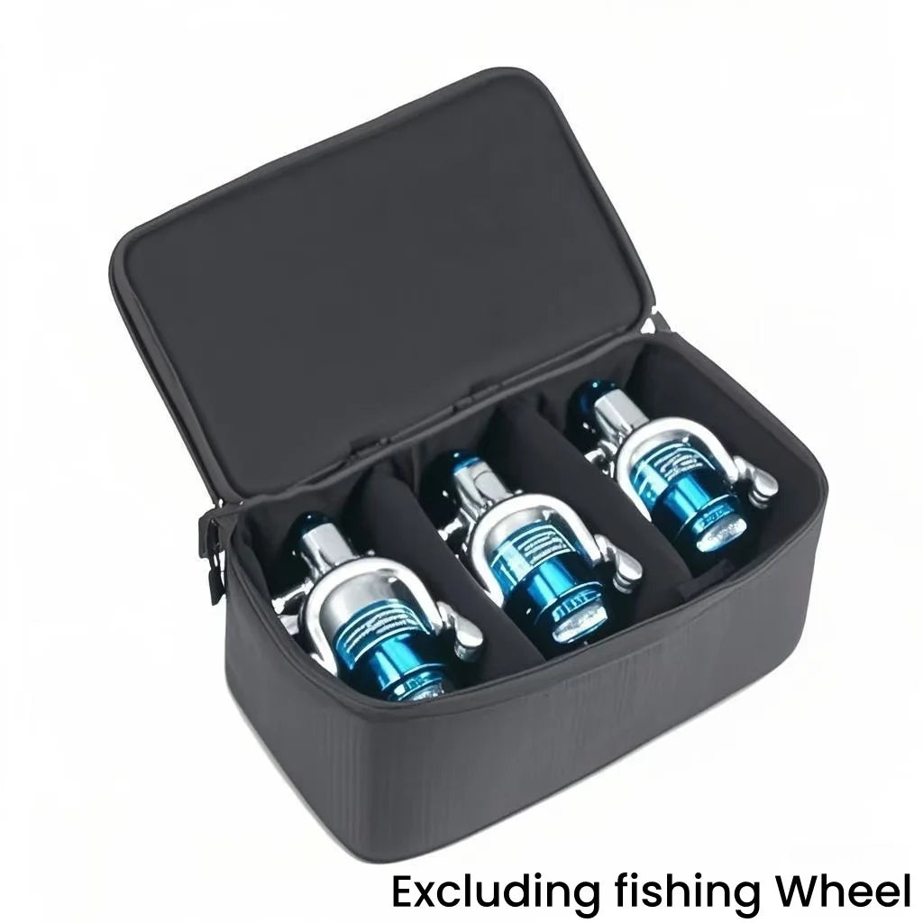 3/4/6 Grids Fishing Reel Bag Portable Outdoor Fishing Reel & Gear Bag Carry Storage Water-Resistant Fishing Tackle Bags