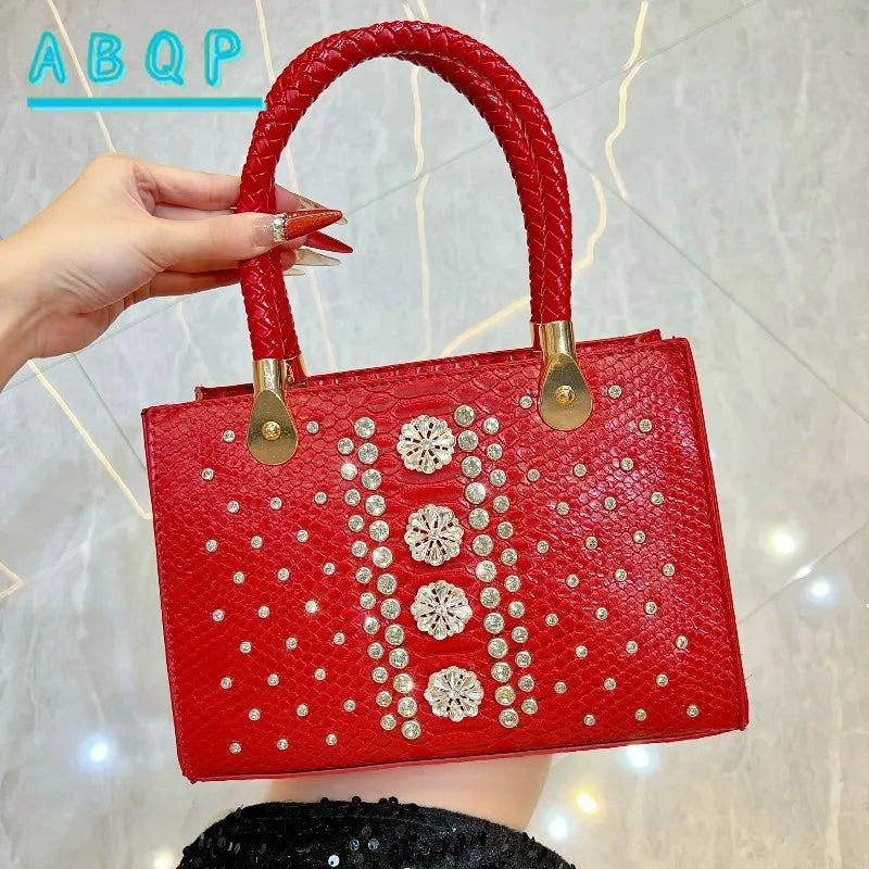New Evening Wedding Party Women's Bag Luxury Brand Fashion Diamond-Encrusted Women's Handbag High-Quality Business Dinner Shoulder Crossbody Bags