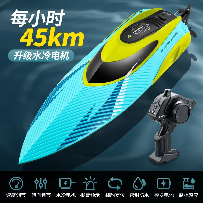 S3 Remote Control Boat High-Horsepower Water Large High-Speed Speedboat Charging Motor Adults Children Ship Model Toy Gifts Water Sport Games