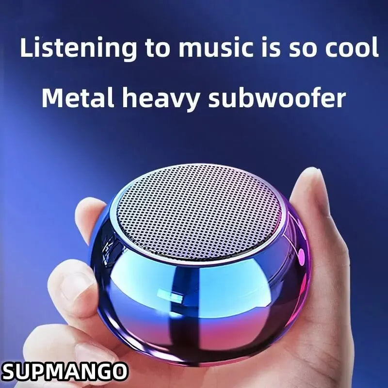 NEW Arrivals Wireless Bluetooth Speaker Portable Small Steel Gun Metal Heavy Stereo Surround Subwoofer Outdoor Mini Bluetooth Small Speaker Mobile Cell Phones Accessories