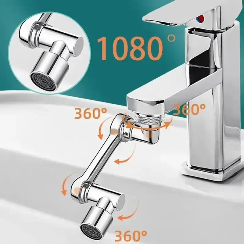 2 PCS Set Swivel Faucet Extender, ABS Robotic Arm, Single Mode,1080° Rotating Universal Faucet Extension, Swivel Faucet For Bathroom Kitchen Sink Washing Accessories