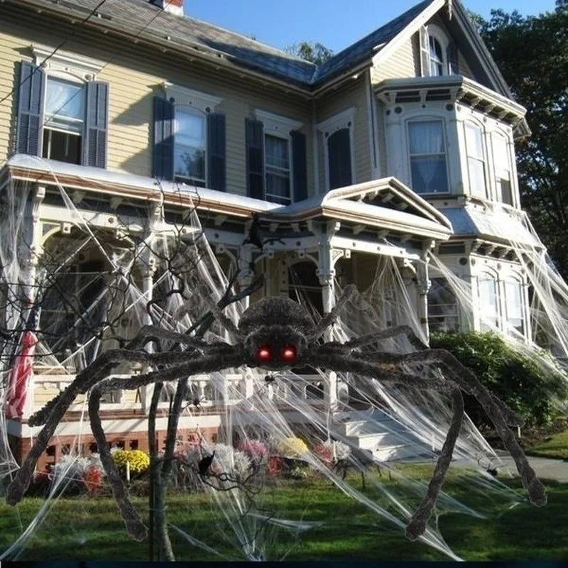 NEW 30-200CM Halloween Big Plush Spider Halloween Decoration Party Props Outdoor Big Spider Decoration Chamber Trick A Prank  Big Spider