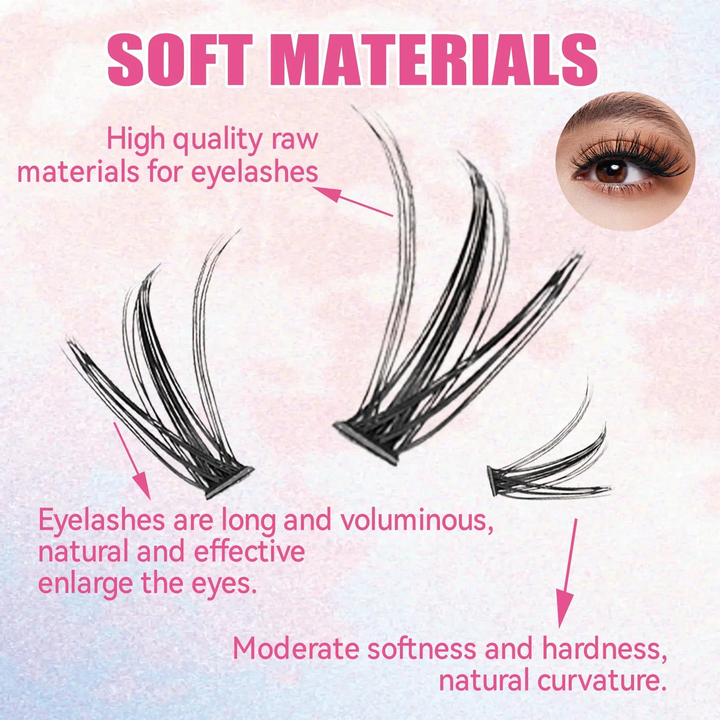 NEW Arrivals 30-40-50D Full Set DIY Lashes Extension Kit Eyelashes 200 PCS Clusters Lash Bond and Seal Makeup Tools for Gluing  Lashes Gluing Glue  Accessories