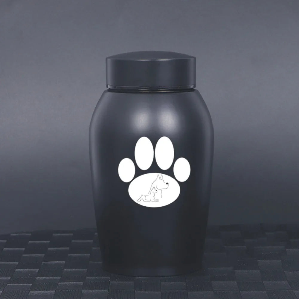 20 Styles Pets Last Farewell Columbarium Stainless Steel Pet Ashes Urn Black Moisture-Proof Memorial Pet Urn Portable Pet Cremation Urn For Small Animals