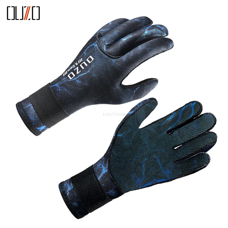 3mm Neoprene S-2XL Professional Diving Gloves Thermal Warm Wetsuit Gloves Anti-Slip Scuba Diving Fishing Spearfish Underwater Camo Hunting Gloves Water Sports Accessories