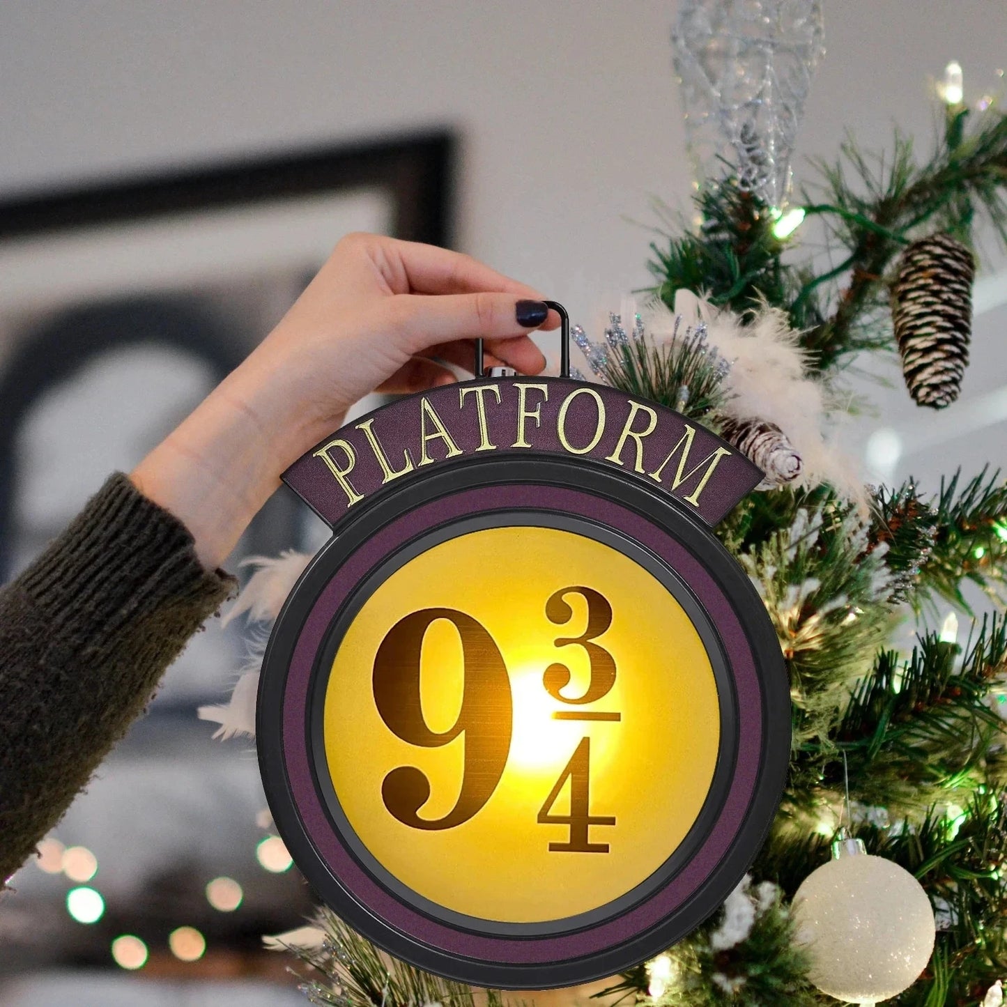 9 3/4 Figure Night Light LED Magic Wall Lamps Platform Hogwarts 3D Lamp Harries Room Decor  Birthday Gift