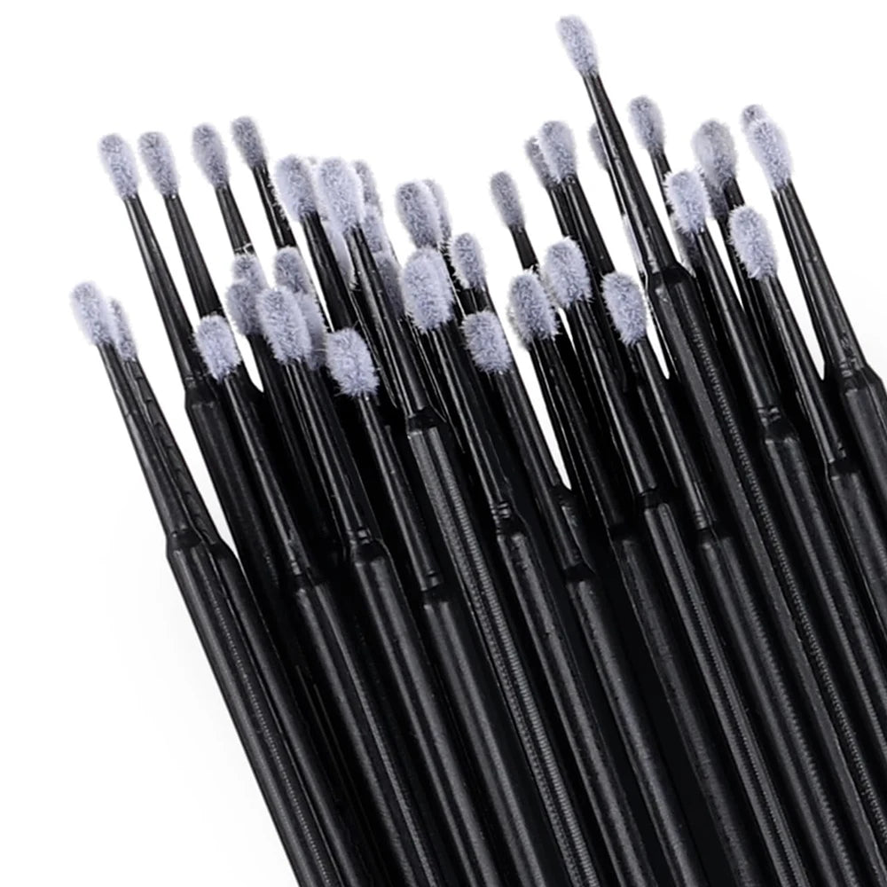 500/1000PCS 4 Colors Eyelash Wool Fiber Cleaning Brush Highly Colorful Crystal Brush Eyelash Micro Brush Beauty Makeup Clean Remover Tool Women Cosmetic Accessories