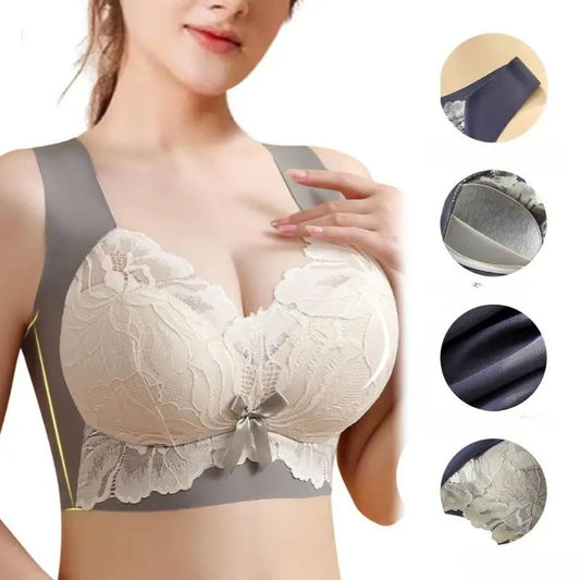 NEW Arrivals L-6XL Plus Size Underwear Seamless Bras Large Lace Wireless Women Vest Backless Tops Push Up Unwired Bra Without Bones Plus Underwear
