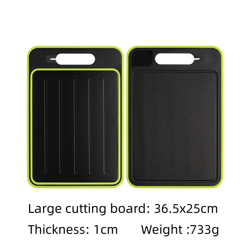 Kitchen Thawing Large Size Cutting Board Defrosting Function Physical Thawing Chopping Board Kitchen Garlic Grinding Tools Knife Sharpener Kitchenware Accessories