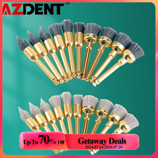 10pcs Dental Polishing Brush Aluminium Oxide/Silicon Carbide  Polishing Prophy Brushes For Contra Angle Handpiece