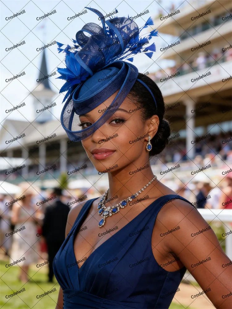 20 Colors Women's Luxury Evening Wedding Mesh Pillbox Fascinator Hat Ladies Bride Kentucky Formal Church Headwear Tea Cocktail Party French Chapeau Cap With Feather Clips
