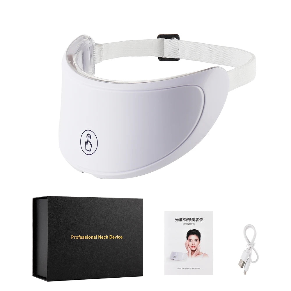 Neck Led Mask Anti-Aging Mask Skin Tightening Lifting Neck Beauty Device Brighten Skin Rejuvenation Improve Neck Muscle Sagging Women Skin Care Accessories Beauty Salon Supplies