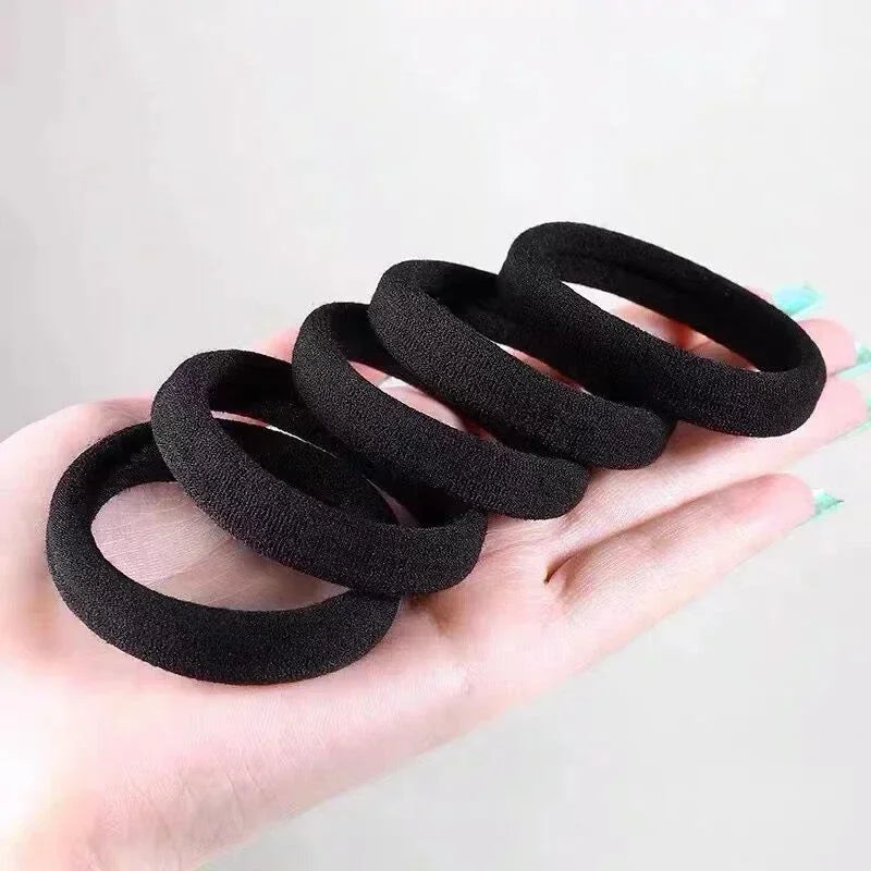 NEW Arrivals 200 PCS Set White/Coffee/Black Color Hair Bands for Women Girls Hairband High Elastic Rubber Band Hair Ties Ponytail Holder Scrunchies Accessories Women Hair Care Products