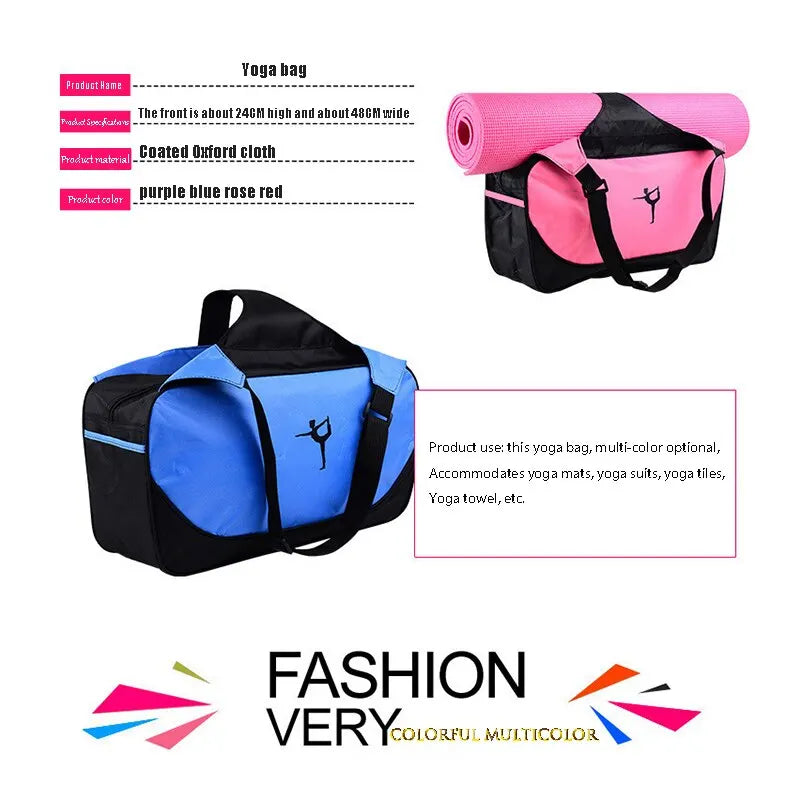 Yoga Mat Backpack Shoe Library Men's and Women's Travel Bag Sports Bag Crossbody Bag Shoulder Bag Yoga Supplies