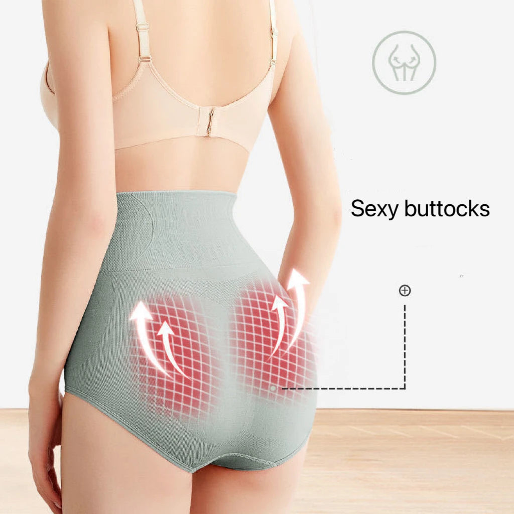 NEW Arrivals 3 PCS Set M-3XL Plus Size Women No Trace High Waist Shaping Panties Breathable Body Shaper Slimming Underwear Butt Lifter Tummy Control Panties Shapewear