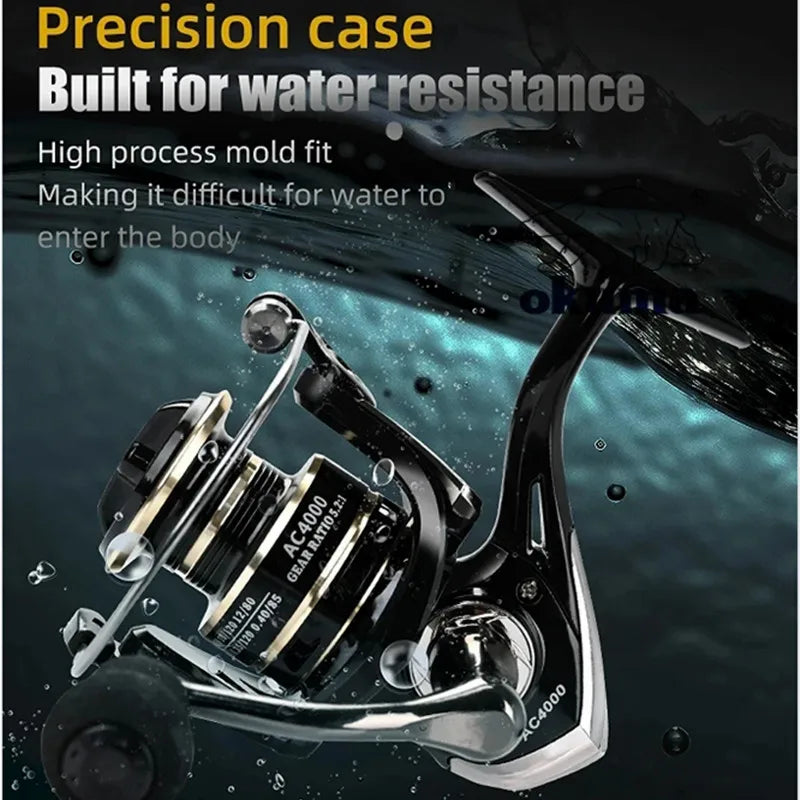 Original OKMUA Spinning Fishing Reel 2000 - 7000 Series Ultralight Max Drag 10kg 5.2:1 Surfcasting Spinning Reel Saltwater Jigging Reels Fishing Accessories