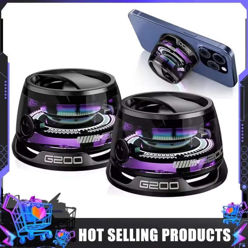 NEW Arrivals RGB 6 Colors Portable Mini Bluetooth Speaker G200 RGB Lighting Magnetic Speaker BT5.3 Mini Sound Box 7 Hours Playback Phone Holder