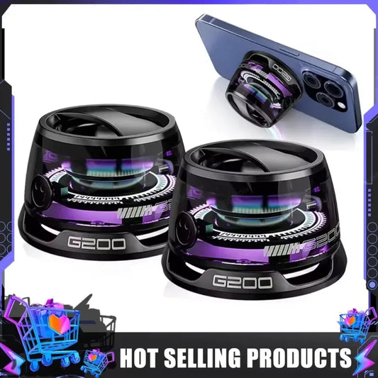 NEW Arrivals RGB 6 Colors Portable Mini Bluetooth Speaker G200 RGB Lighting Magnetic Speaker BT5.3 Mini Sound Box 7 Hours Playback Phone Holder