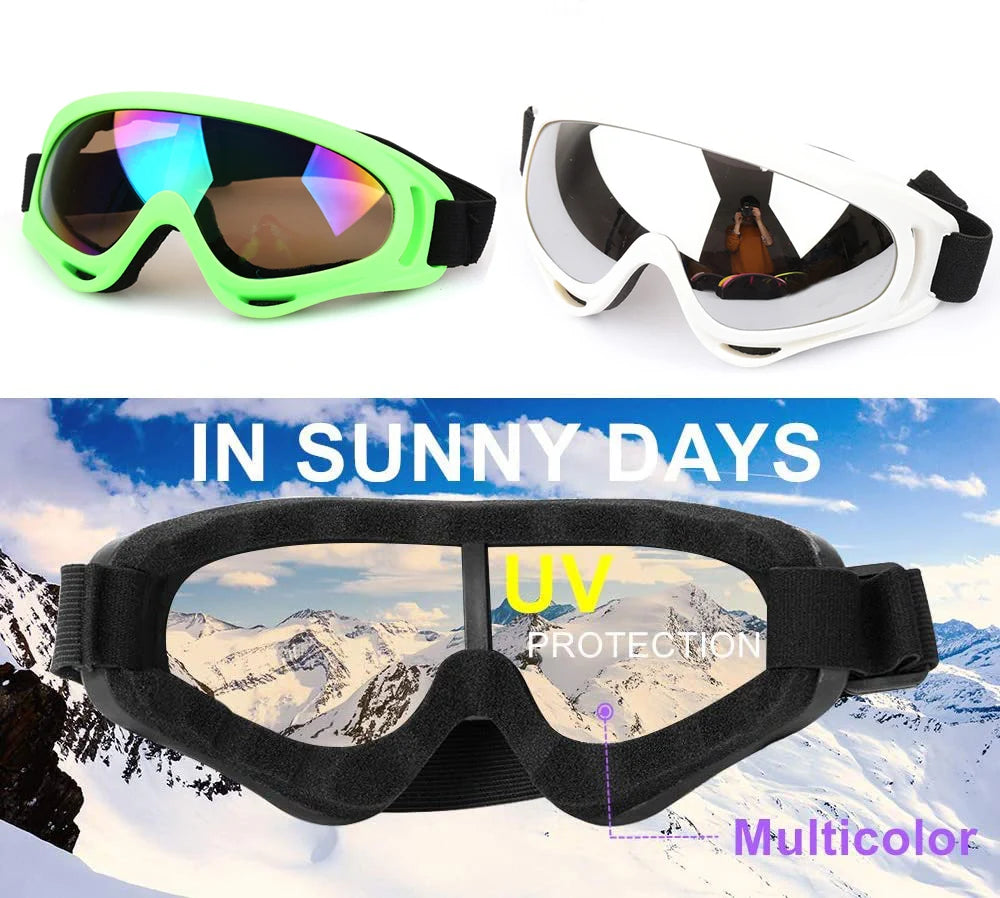 Colorful frame multi-color ski glasses X400 anti ultraviolet and windproof sports ski glasses snow goggles