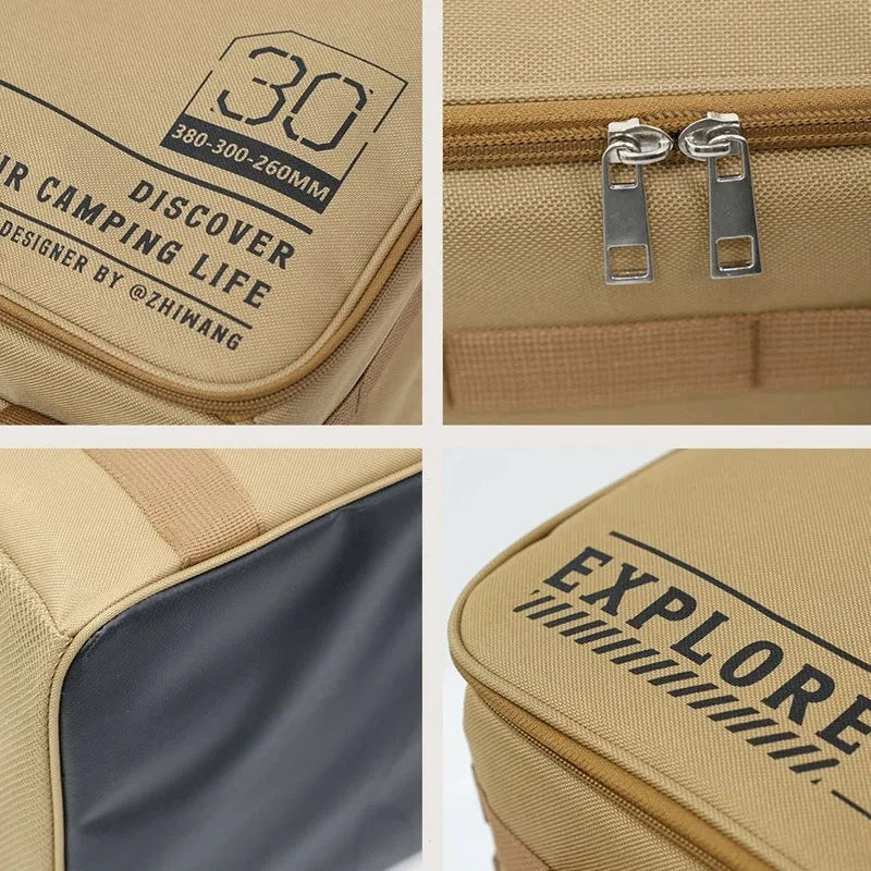 NEW Arrivals Outdoor Camping Food Drinks Delivery Folding Storage Box, Picnic BBQ Tableware, Kitchenware, Outdoor Travel Tactical Storage Lunch Bag, Large Capacity Case