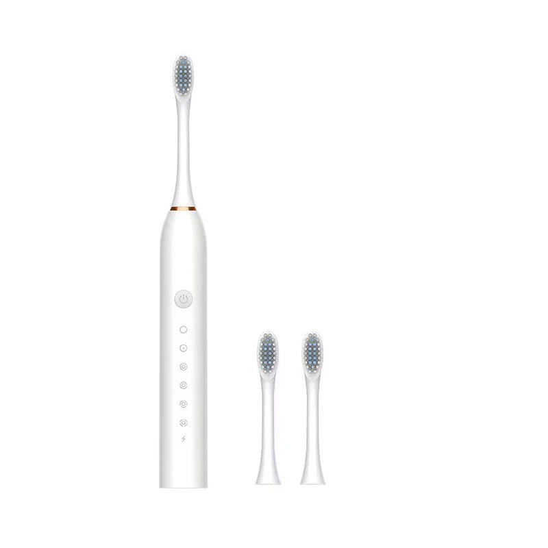 NEW Arrivals 2 Heads 3 Brushes Set Sonic Electric Toothbrush for Adults IPX7 Waterproof DuPont Brush Head USB Rechargeable High Frequency Cleaning 6 Cleaning Modes