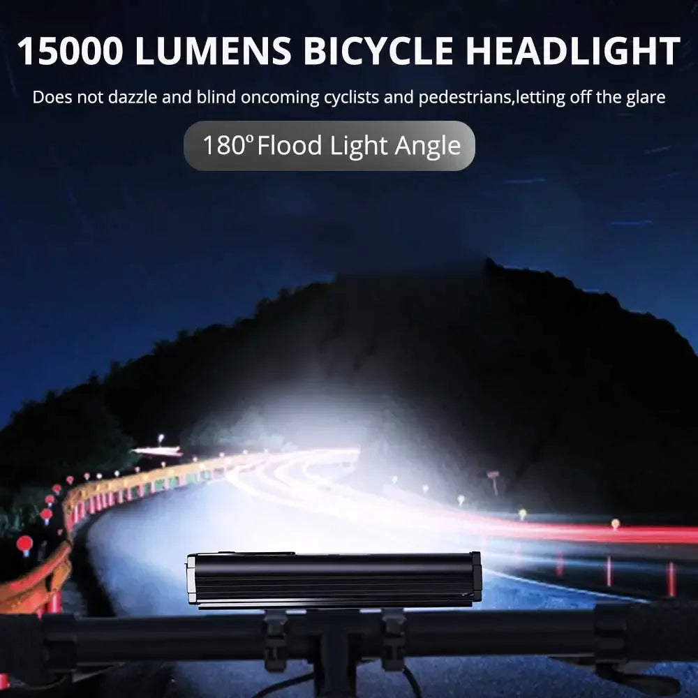 NEW Arrivals Powerful Set Bicycle Light Front 10000 Lumen Bike Light 10000mAh Waterproof Flashlight USB Charging MTB Road Cycling Lamp Accessories