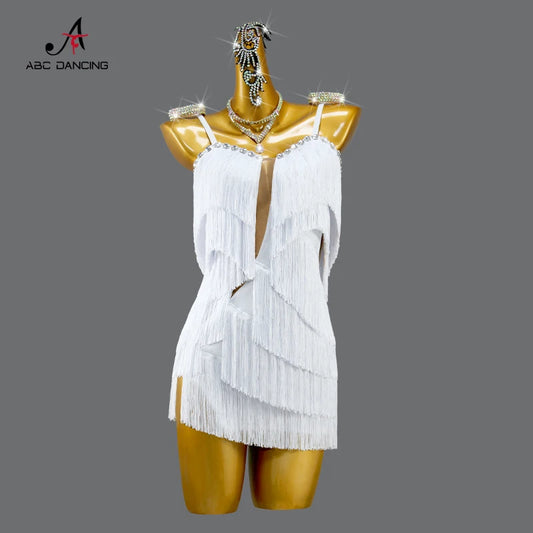 New Arrivals Latin Dance Ballroom Competition Dancing Dress Sexy Women Ballroom Skirt Practice Wear Prom Costume Ladies Line Suit Girls Clothes Customized Dresses