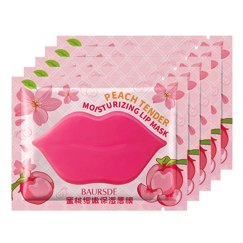 NEW Arrivals 10pcs/lot Korean Lip Mask Honey/Aloe/Honey Peach Collagen Nourishing Lip Mask  Moisturizing Fruits Essence Firming Anti Wrinkle Lip Patch Korean Skin Care Products