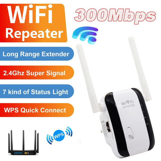 NEW Arrivals 300Mbps Wireless Wi-Fi Repeater 2.4G Wi-Fi Extender 802.11n/b/g Network Signal Amplifier Long Range Wireless Wi-Fi Repeater Booster