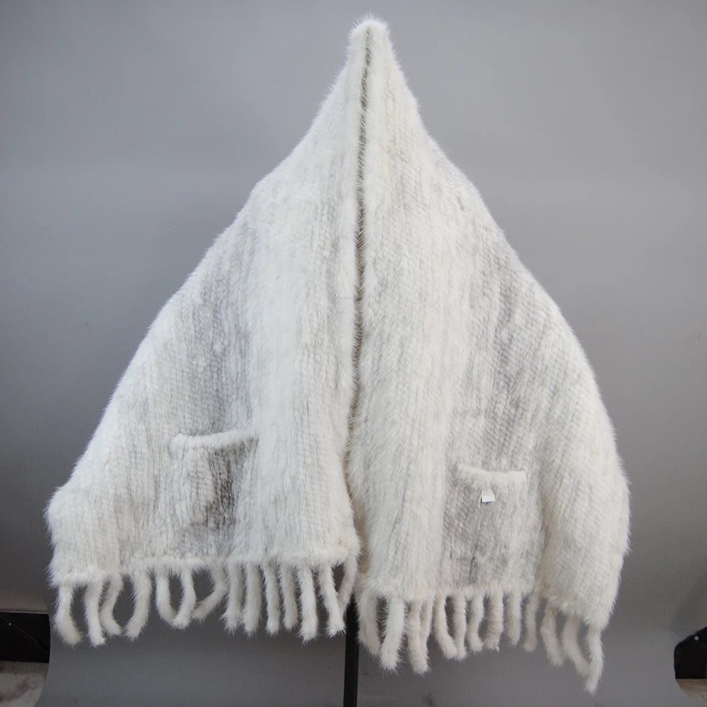 NEW Arrivals 10 Colors Luxury Winter Real Natural Mink Fur 180CM-58CM Scarf Lady 100% Natural Real Mink Fur Shawl Women Knitted Real Mink Fur Pashmina Scarves Girls Ladies Luxury Fashion Apparel Accessories Clothing Supplies