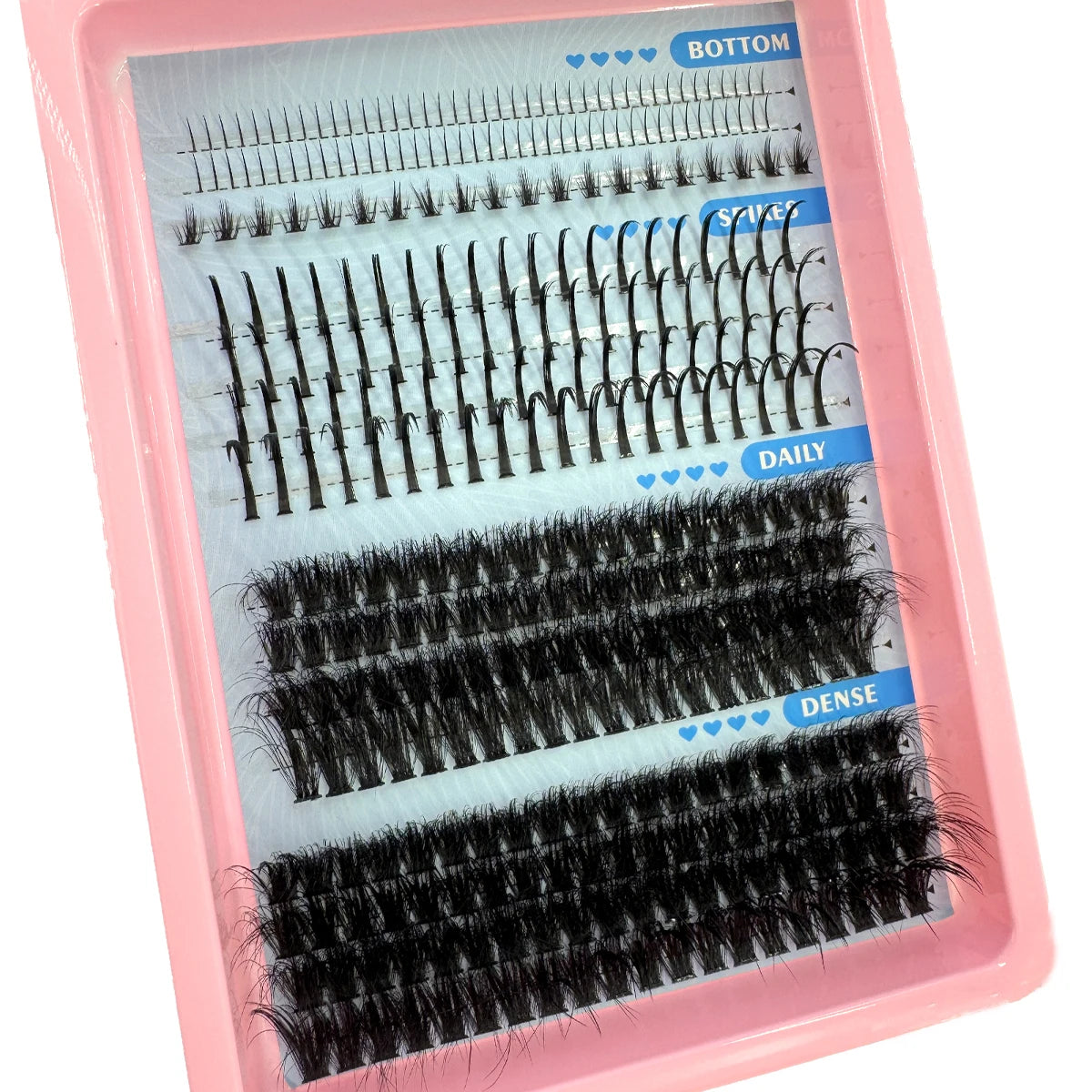 NEW Arrivals 15 Rows Lash Clusters Spikes Eyelash Extensions Spiky Lashes Extension Thick Individual Cluster Lashes with Spikes & Bottom Lashes Women Cosmetic Accessories