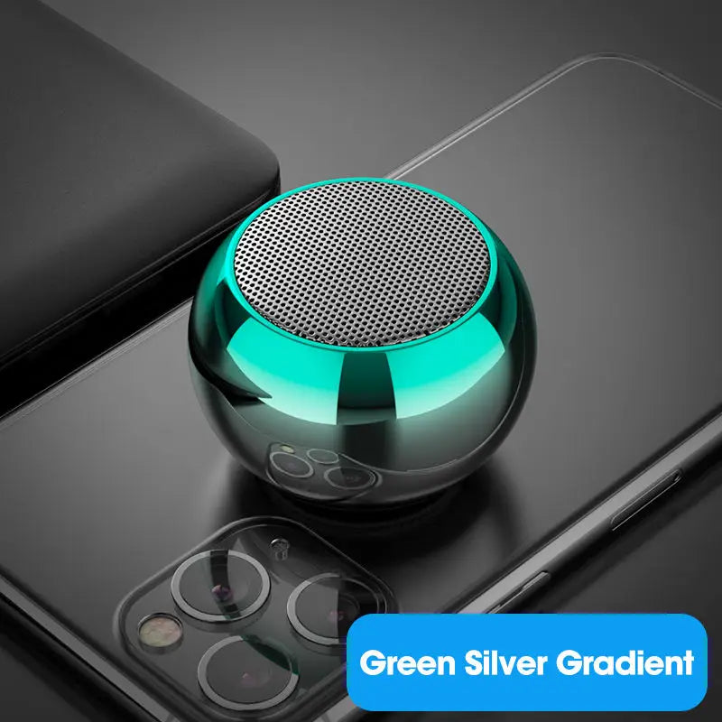 NEW Arrivals Wireless Bluetooth Speaker Portable Small Steel Gun Metal Heavy Stereo Surround Subwoofer Outdoor Mini Bluetooth Small Speaker Mobile Cell Phones Accessories