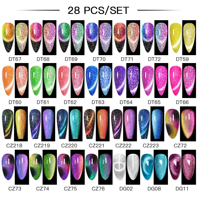 NEW Arrivals 24/40.120PCS Set Colors Gel Nail Polish Set Semi Permanent Hybrid Gel Varnish Set Base Top Coat Soak Off UV LED Nail Gel Kits Manicure Pedicure Accessories Nail Care Tools Sets Cosmetic Supplies