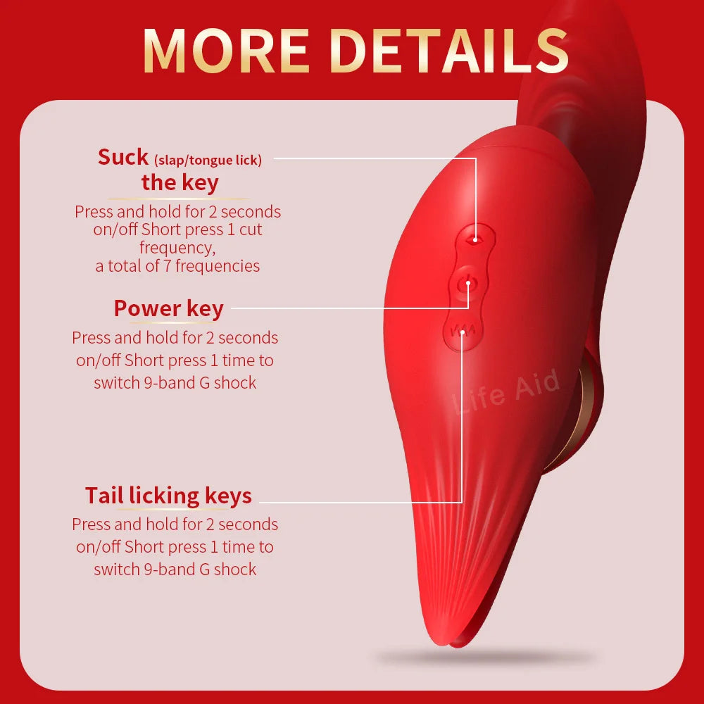 Vibrator For Women 3 In 1 Licking Sucking Vacuum Machine Clitoris Stimulator G-Spot Dildo Wand Female Clit Sucker Adult Sex Toys