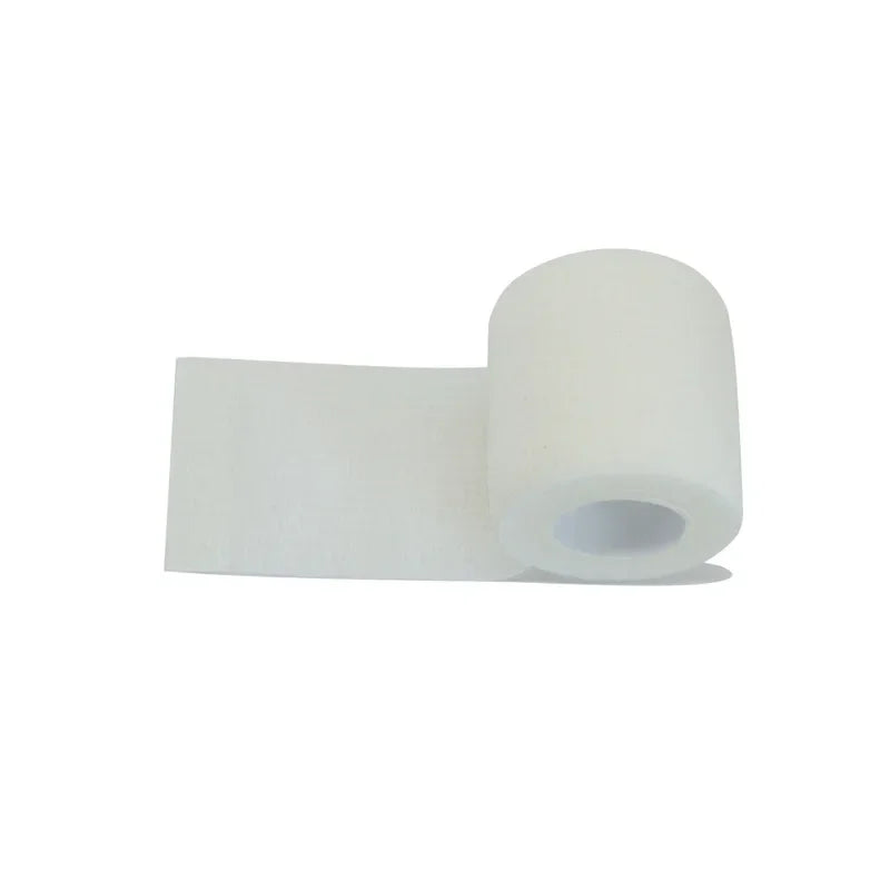 12/24 PCS Set White Sport Self Adhesive Elastic Bandage Wrap Tape Elastoplast For Knee Support Pads Finger Ankle Palm 2.5CM-15CM Workouts Running Cycling Gym Sports Accessories