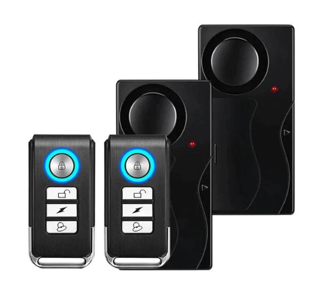 Wireless Vibration Alarm Door And Window Anti-Theft Alarm With Remote Control 110dB Motorcycle Bicycle Security Sensor System