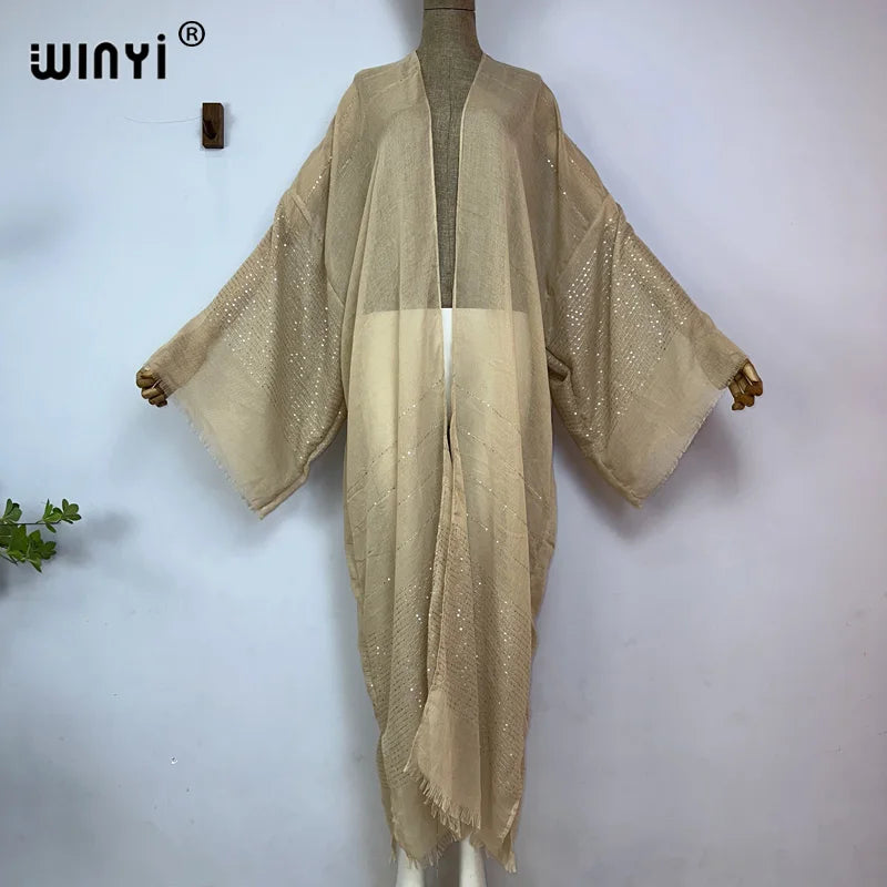 BRAND NEW African Luxury Women 12 Colors/Patterns Bohemian Gold Thread Monochrome Elegant Casual Dress Cardigan Swimwear Swimsuit Cover Ups Sexy Kimono Ladies Summer Maxi Cover-Up Dress