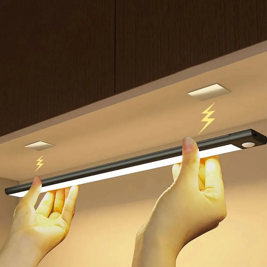 NEW Arrivals Motion Sensor LED Cabinet Light USB Type-C Rechargeable Led Lamp for Kitchen Wardrobe Cabinet Lighting 20cm/30cm/40cm/50cm/60cm Home Lighting Accessories
