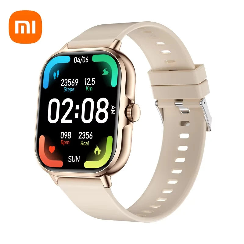 2 PCS Set Xiaomi Women Smart Watch + Earphones Android Gift Bluetooth Call Smartwatch Touch Dial Music Fitness Tracker Sports Watches + Earphone Set