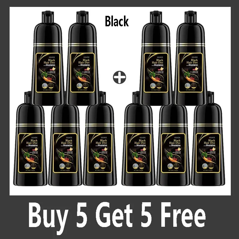 NEW 10PCS Set Natural Herbal Korean Hair Dye Shampoo 3 in 1 Change Hair Color Gray Hair to Dark Brown Black Deep Nourishing Fashion Hairs Care 100ml Women Men Hair Care Supplies