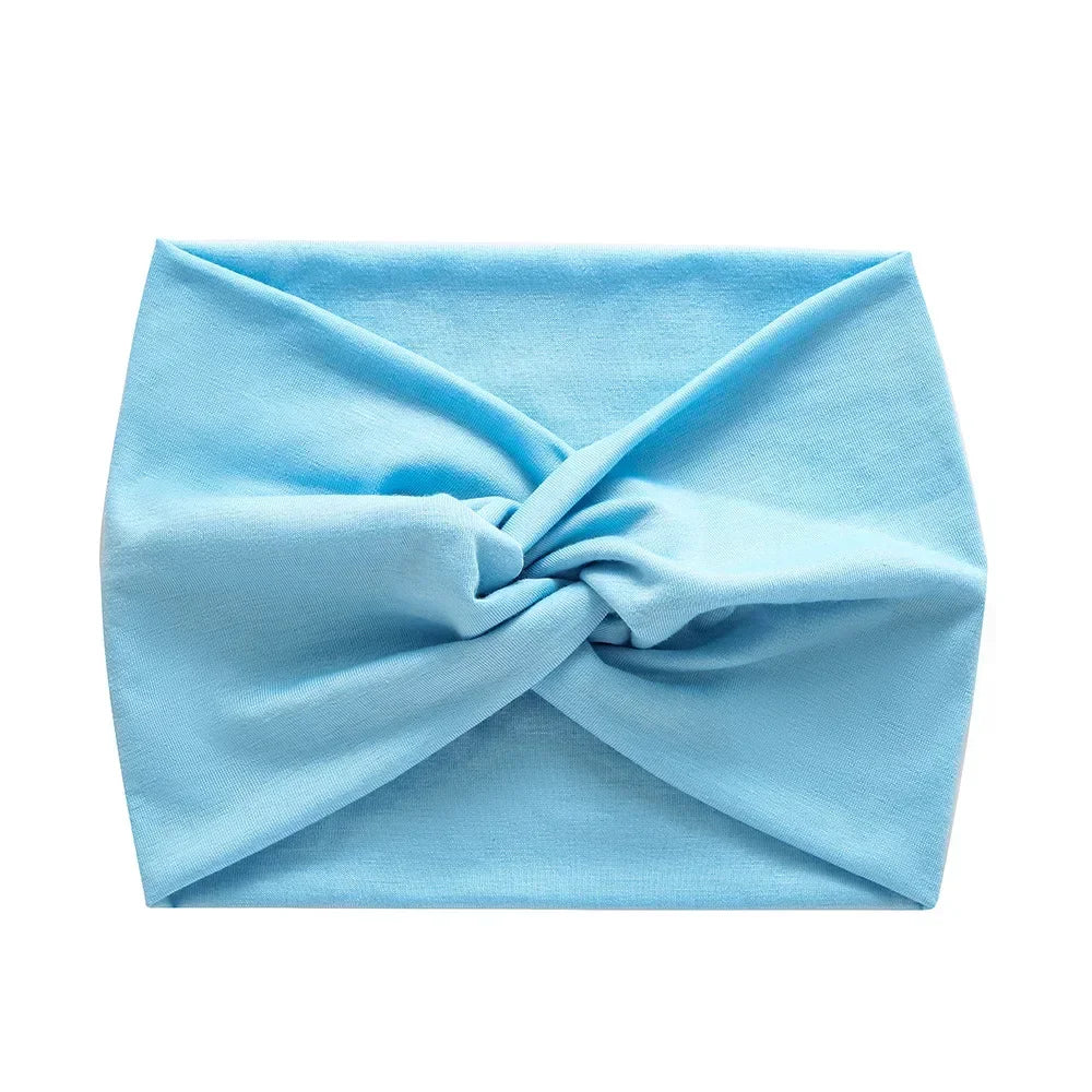 NEW Arrivals 44 Colors/Patterns Sports Elastic Wide-Brimmed Headband Unisex Solid Color Knotted Soft Anti-Slip Warm Turban Bandana Elastic Hairband Ladies Girls Fashion Apparel Accessories Clothing Supplies