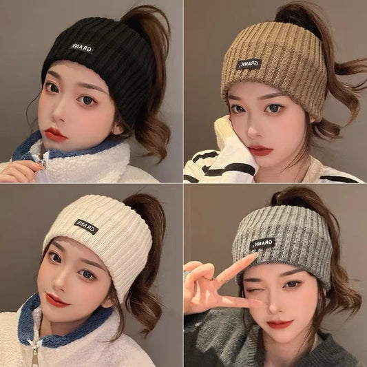 NEW Arrivals Women Winter Wide Headband Solid Color Knitted Warm Headwrap for Girls Punk Elastic Headwear Sports Bands Hair Accessories Female Girls Fashion Apparel Supplies