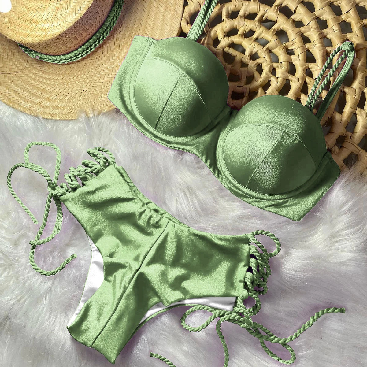 Women Sexy Brazilian Bikini Set Multi-Colors High Waist Black Girls Swimwear Push Up Bikinis Swimsuit Female Bathing Suit Ladies Sexy Beach Wear