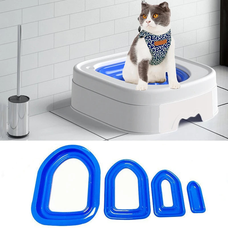 NEW!!!!  Cat Toilet Toilet Trainer, Reusable Cat Litter Box Can Be With Water Or Cat Litter Teaching Cats to Use Toilet Tools