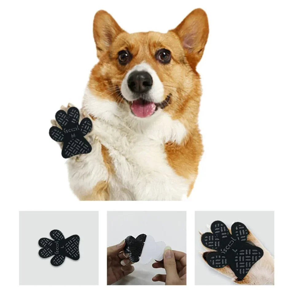 Paw Protectors Dog Anti-Slip Pads Waterproof Self Adhesive Shoes Booties Sock Replacement Foot Patch To Keeps Dogs From Slipping