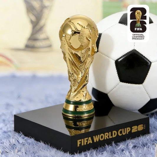 Just Arrived Official FIFA 2026 US Canada Mexico World Cup Original 3D World Cup Trophy Model Souvenir Decor Figurine Mundial Soccer Football Sport Gifts for Home Bars Pubs Decoration