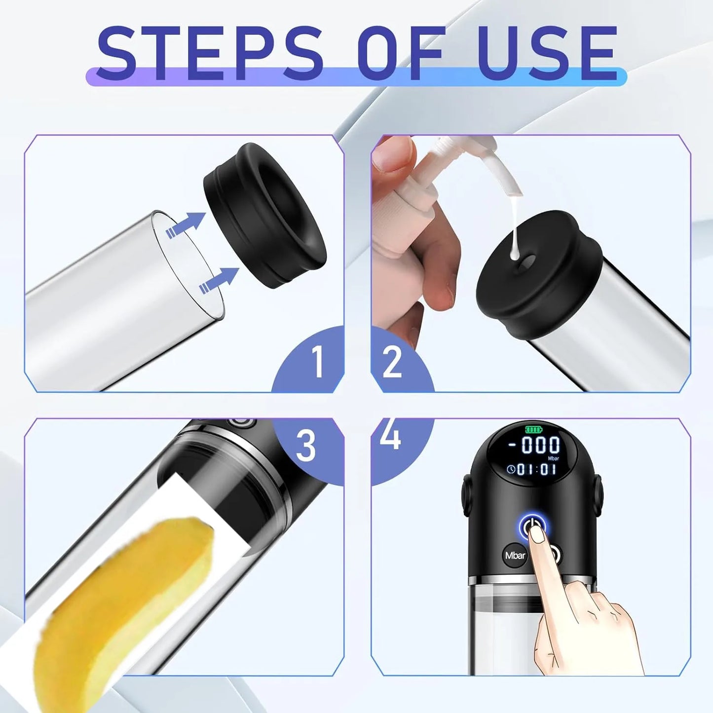 Adult Automatic Electric Penis Pump 4 Suction Modes Digital Display Penis Enlarger Pumps Penis Stronger Trainer Adult Sex Toy Men Gift