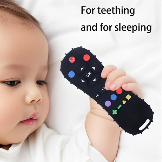 NEW Arrivals 4PCS Set  New Baby Teethers Remote Control Modeling Silicone Teething Training Toys Children's Sensory Educational Toys Gift Sets